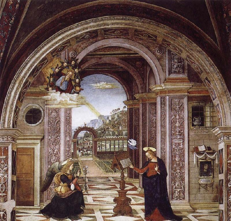 Bernardino Pinturicchio Bernardino Pinturicchio the Verkundigung Sweden oil painting art